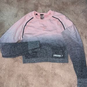 Gym Shark Cropped Long Sleeve Athletic Top